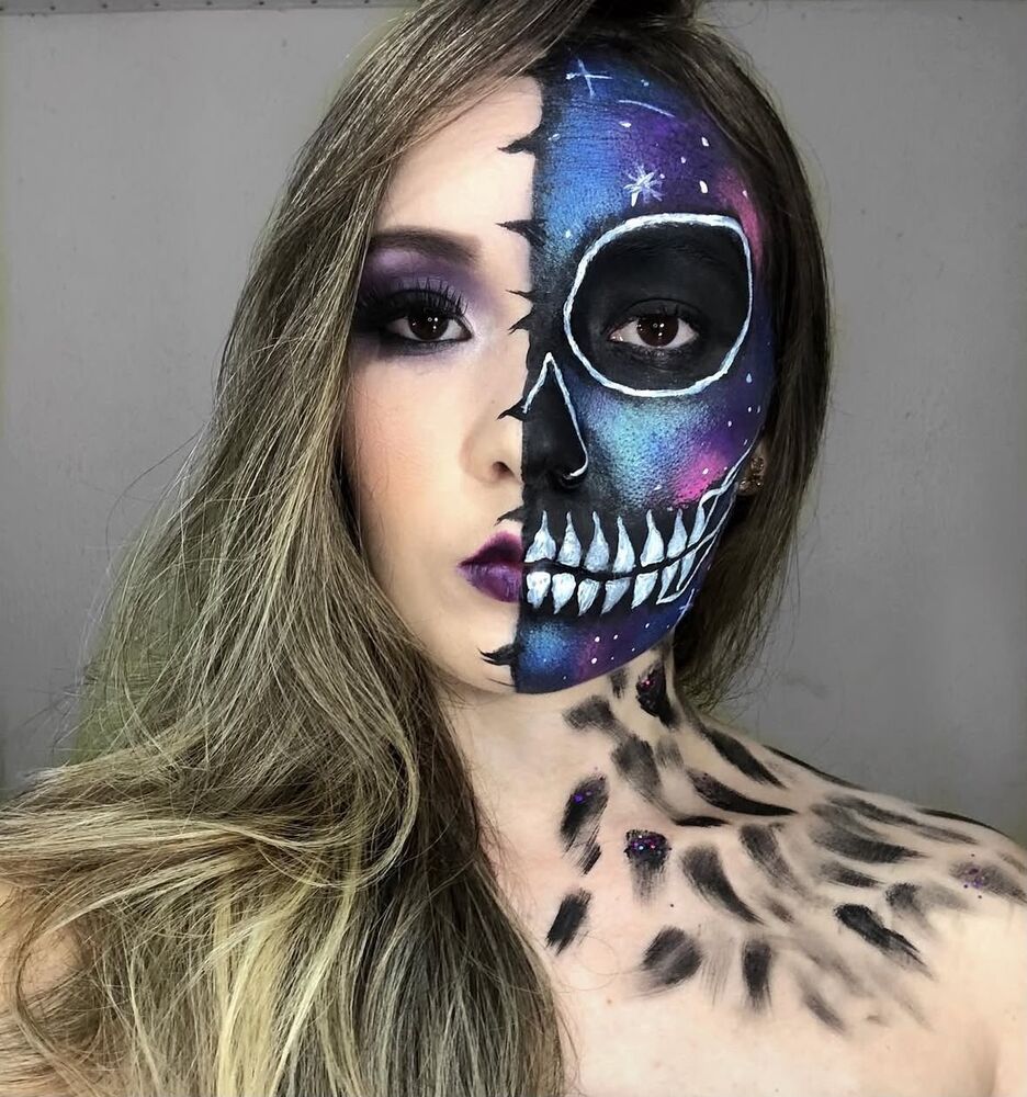 Maquiagem artística temática de Halloween